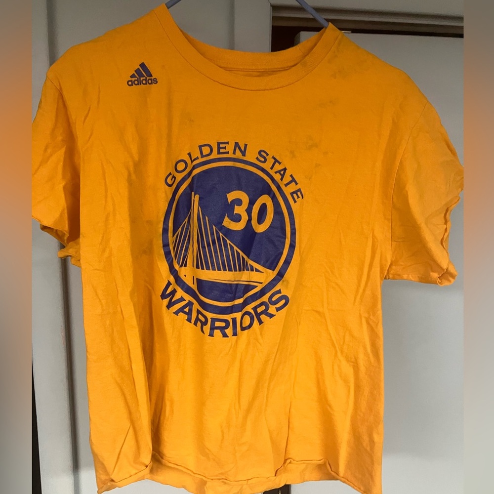 Steph curry warriors adidas athletic brand go to basketball jersey/ nba shirt LG